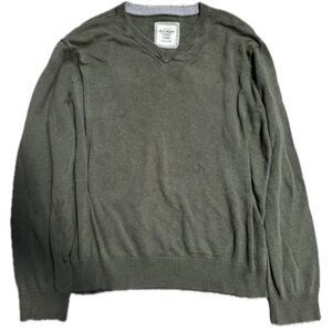 Vintage, Green, Woman, V-Neck Sweater, Old Navy, Cotton And Cashmere, Fibers